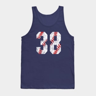 Vintage #38 Baseball Laces Baseball Mom Jersey Love Baseball Tank Top